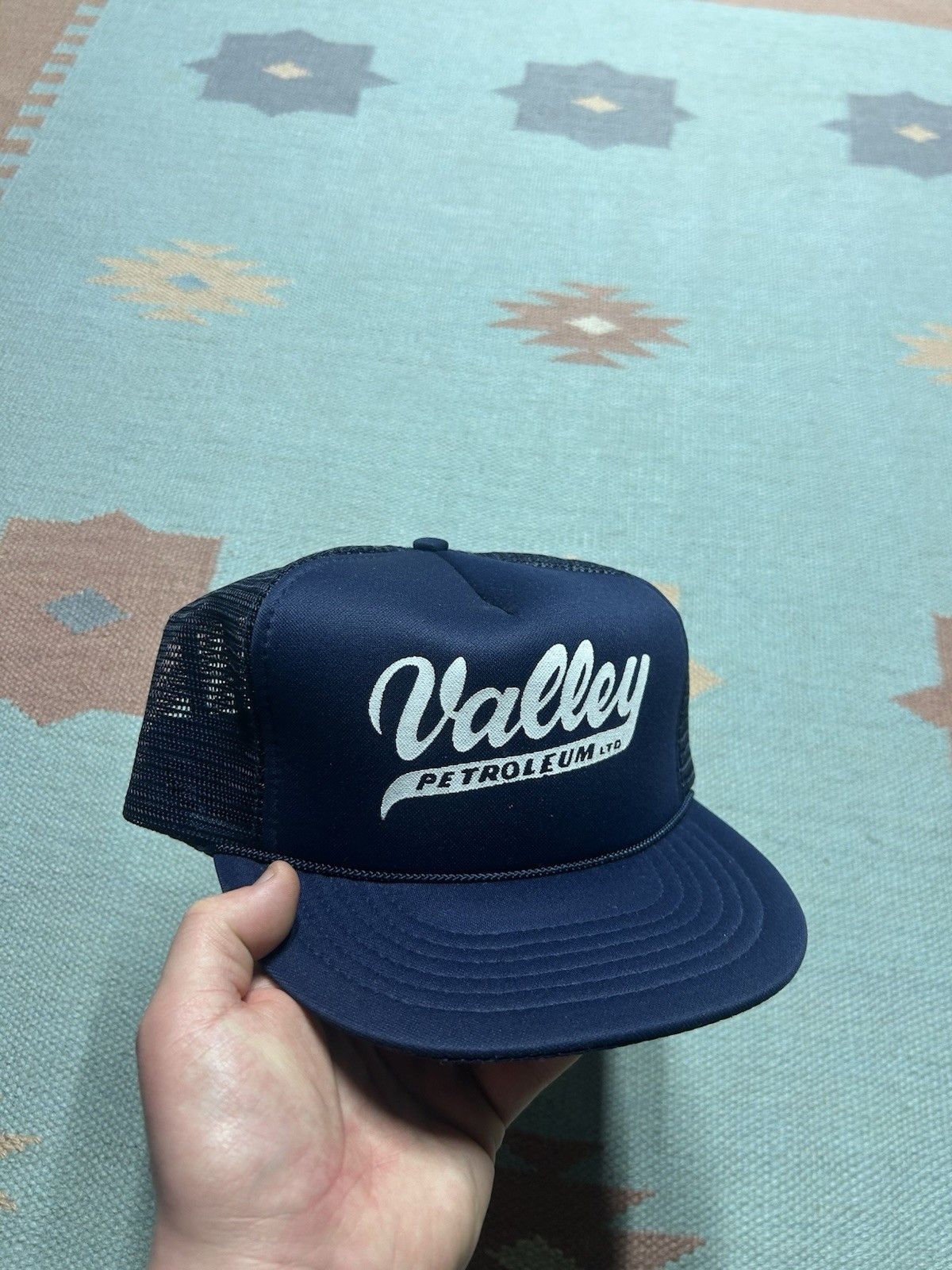 Vintage Vtg trucker hat mesh Valley Petreoleum oil gas Michigan blue Size ONE SIZE - 1 Thumbnail