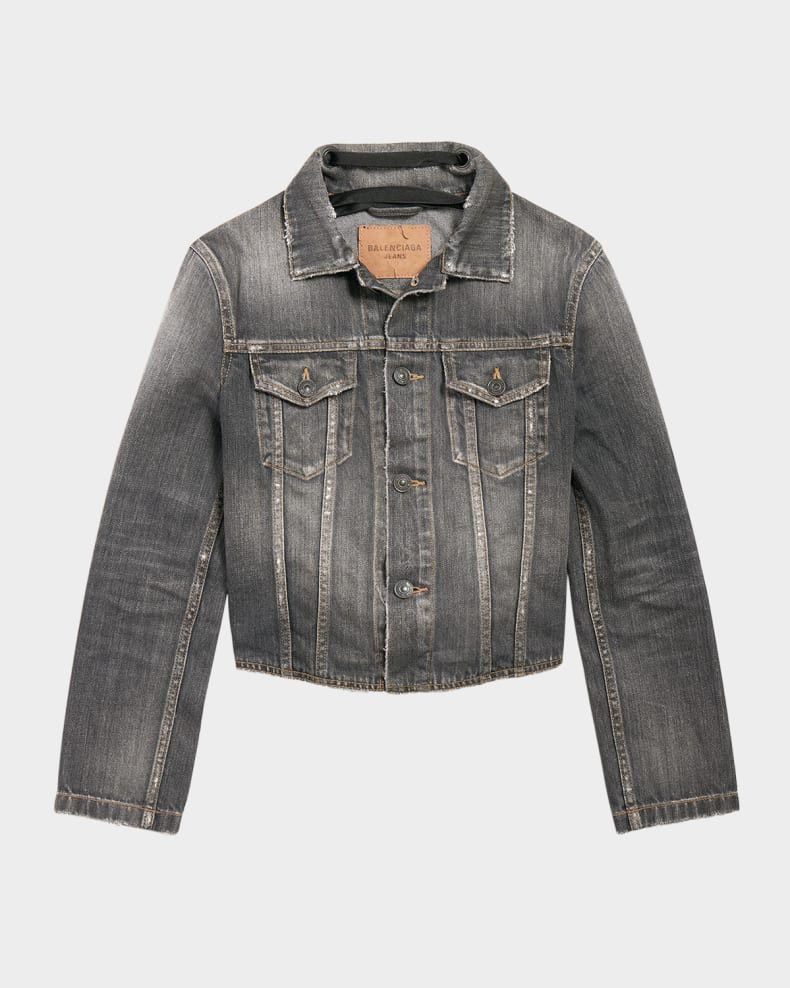 Balenciaga o1mt1gz0226 Lace-Up Jacket In Grey Size S / US 4 / IT 40 - 1 Thumbnail