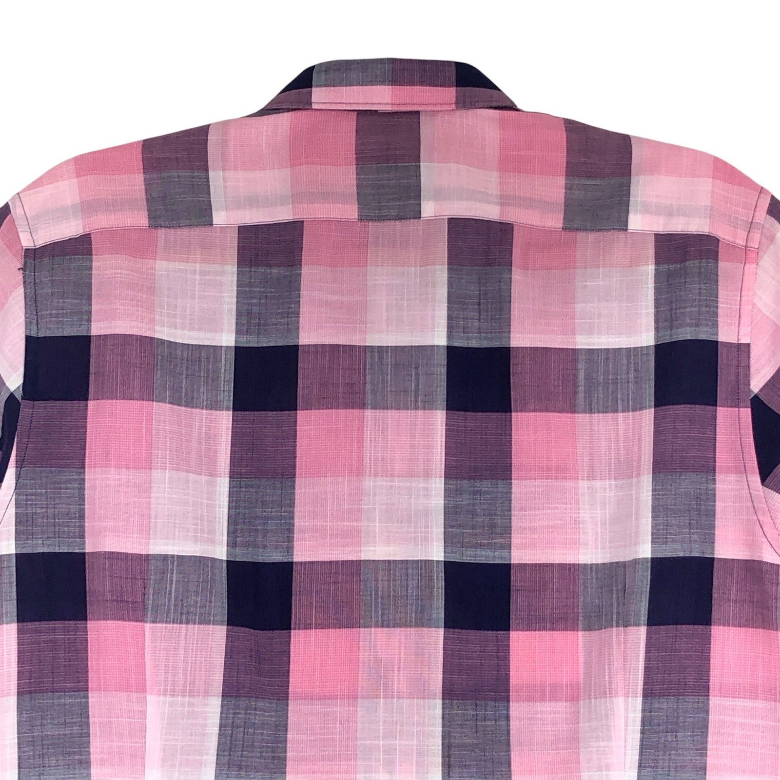 Good Man Brand GoodMan Brand Shirt S Pink Navy Plaid Short Sleeve TINY FLAW Size US S / EU 44-46 / 1 - 9 Thumbnail