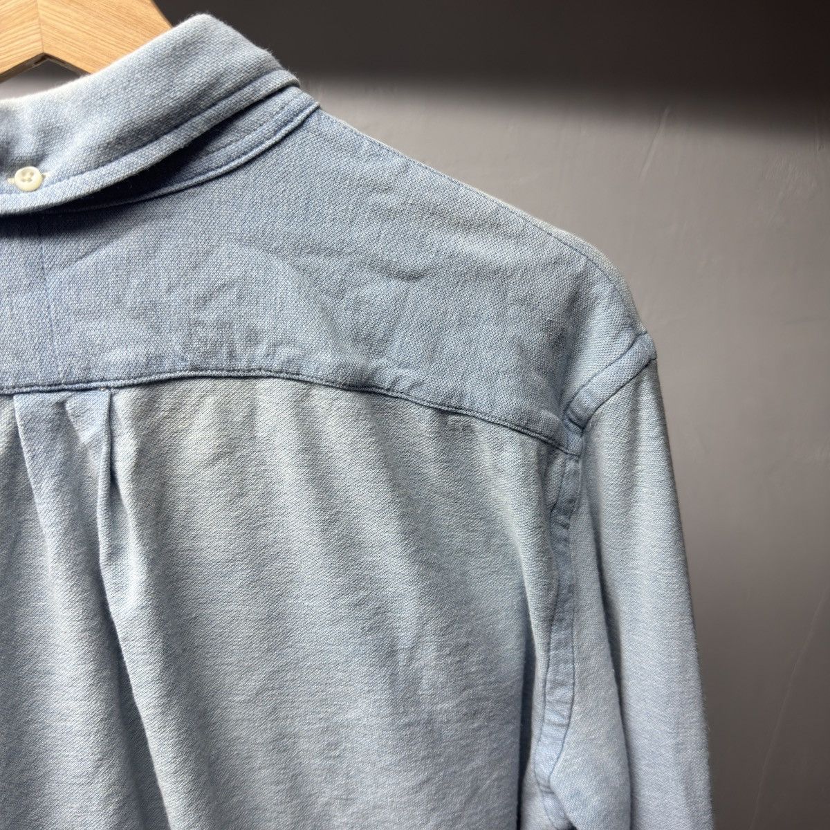 Polo Ralph Lauren Polo Ralph Lauren Indigo Chambray Knit Work Shirt Size US M / EU 48-50 / 2 - 7 Thumbnail