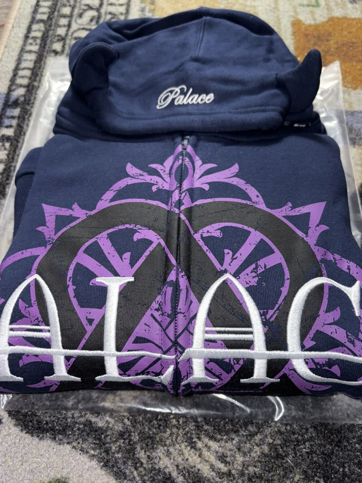 Palace Tri Gram Horns Hoodie Navy