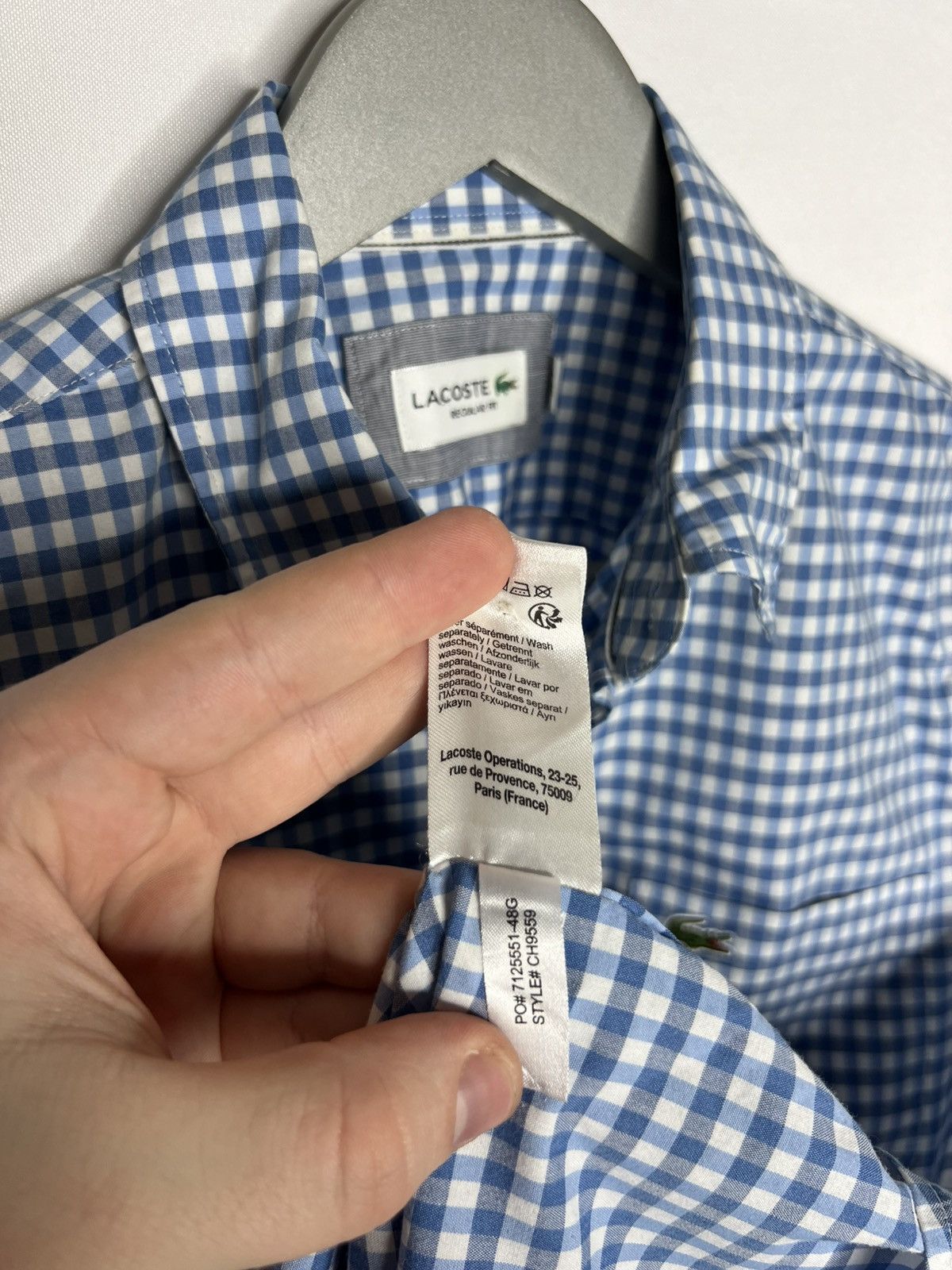 Lacoste Lacoste Luxury Plaid Long Sleeve Shirt Polo Tee Size US S / EU 44-46 / 1 - 10 Thumbnail