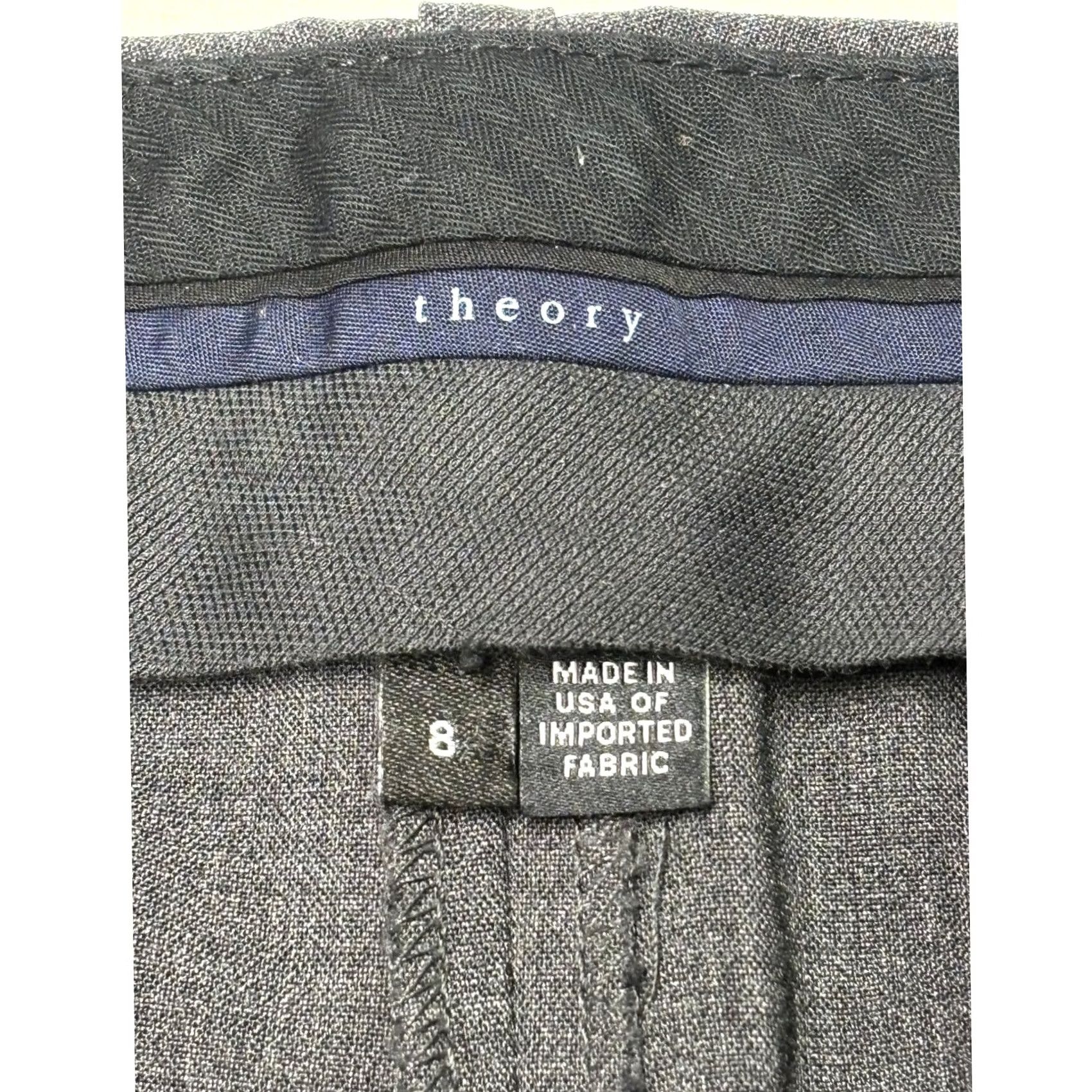 Theory Theory Testra 2B Edition Grey Wool Blend Straight Leg Dress Pants Womens 8 32X29 USA Size M / US 6-8 / IT 42-44 - 3 Thumbnail