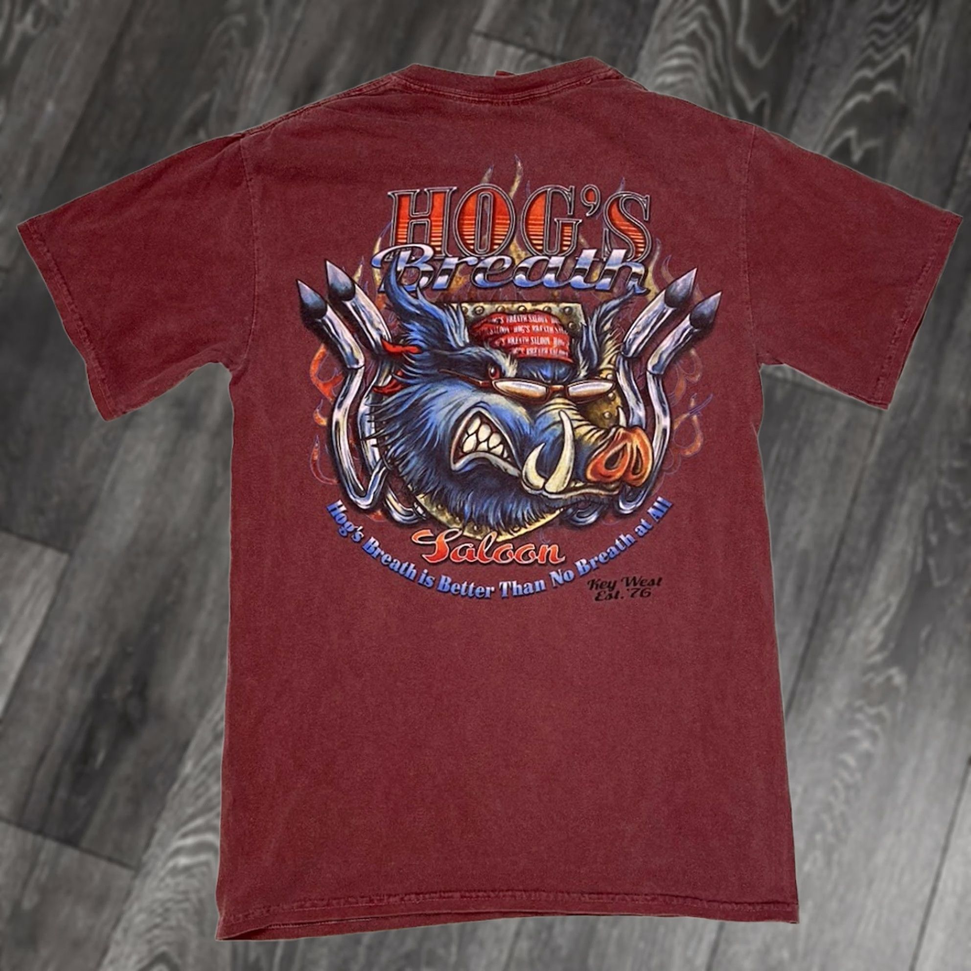 Comfort Colors Hog's Breath Saloon Key West Graphic T-shirt Men Small Red Short Sleeve Size US S / EU 44-46 / 1 - 1 Thumbnail