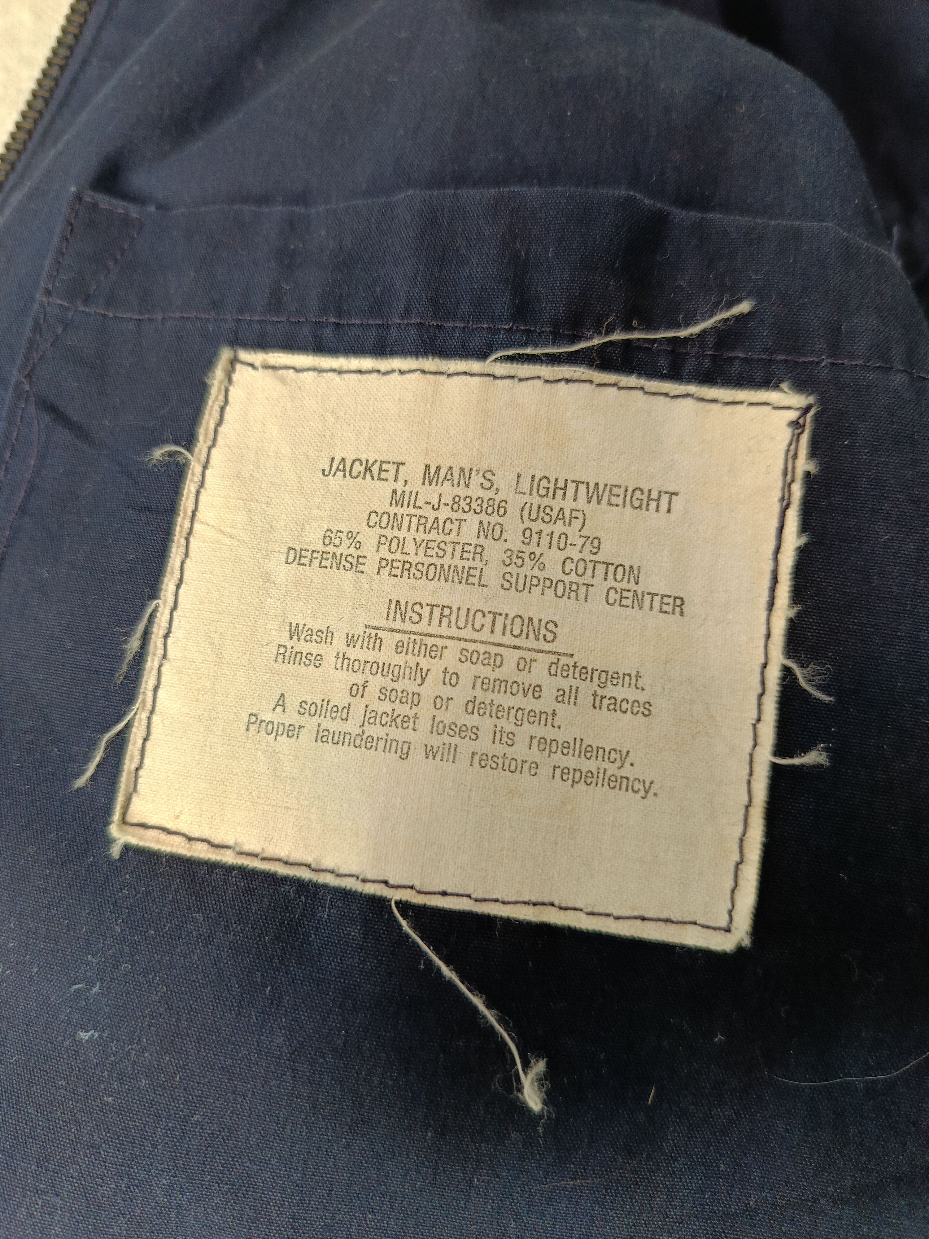 70s USAF MIL J 83386 pilot jacket Scovill Gripper USA 36R