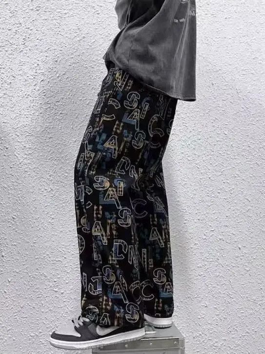 Japanese Brand Hip hop lettered wide leg jeans Size US 32 / EU 48 - 5 Thumbnail