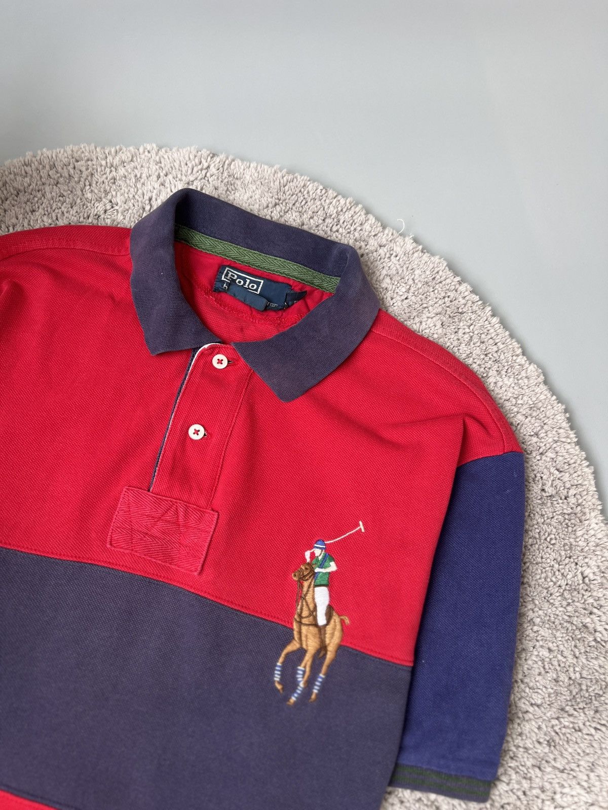 Polo Ralph Lauren × Vintage Vintage Polo Ralph Lauren Rugby T- Shirt Size US L / EU 52-54 / 3 - 1 Thumbnail