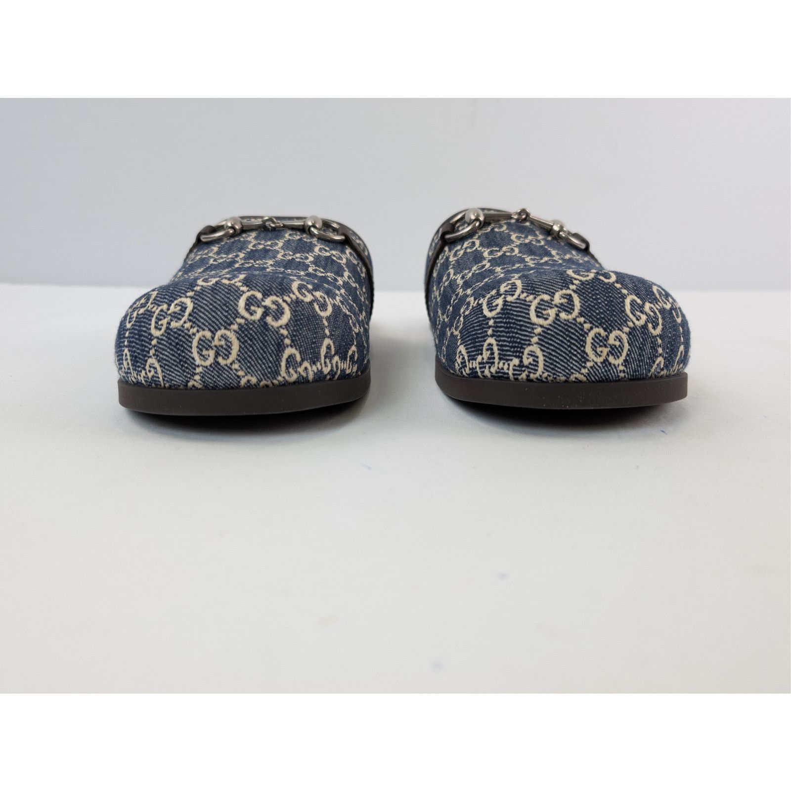 Gucci o1rshd1 Horsebit Mule Slide Sandals in Beige Blue/ Navy Blue Size US 8.5 / EU 41-42 - 8 Thumbnail