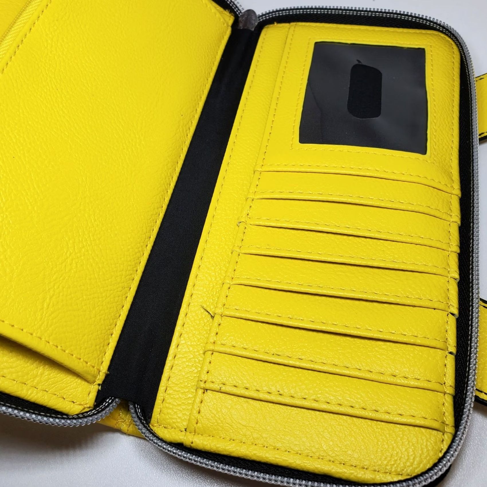 Vintage Loungefly Pokemon Pikachu Wallet Zip-Around Unisex Yellow Faux Leather 90s Anime Cartoon Geek Credit Card Size ONE SIZE - 7 Thumbnail