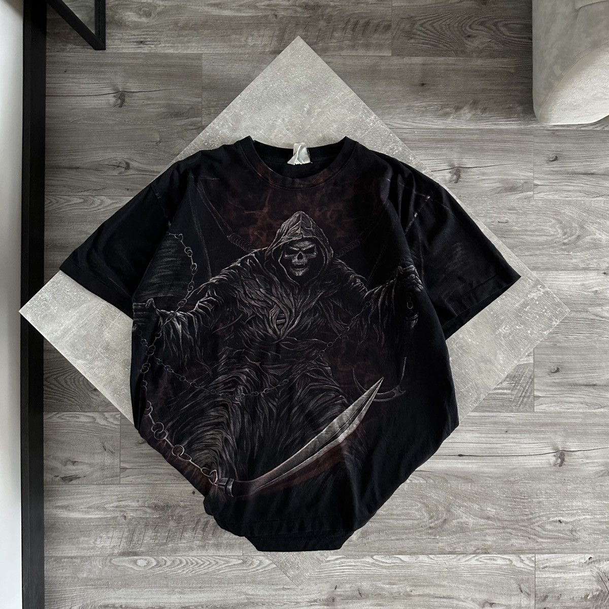 Vintage Vintage 90s Skull Gargoyle AOP tee rare horror hype y2k og Size US XL / EU 56 / 4 - 2 Thumbnail