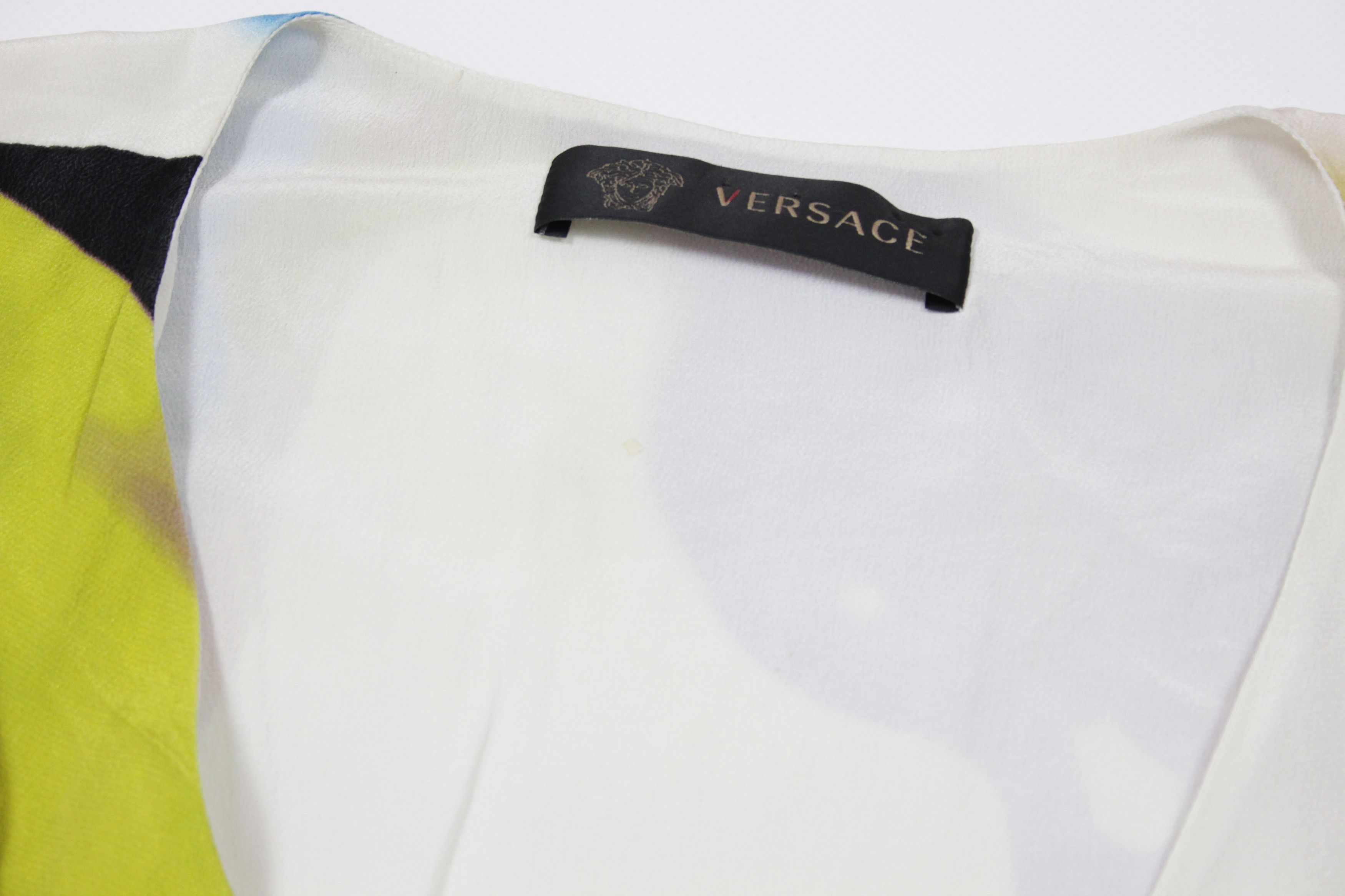 Versace 2012 Sea Motive Silk Abstract Dress Size M / US 6-8 / IT 42-44 - 5 Thumbnail