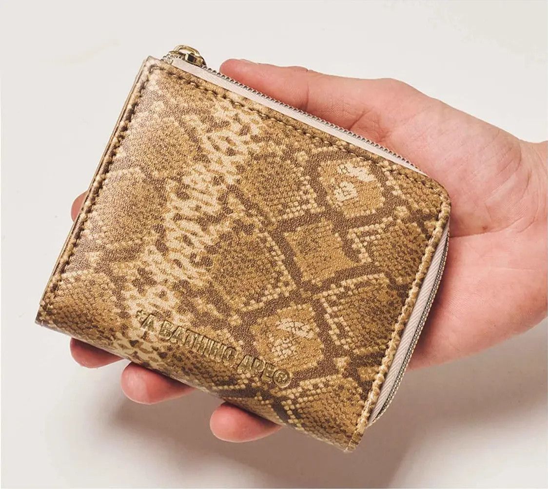 Bape A Bathing Ape BAPE Snake Leather Wallet Zip Around Size ONE SIZE - 2 Thumbnail