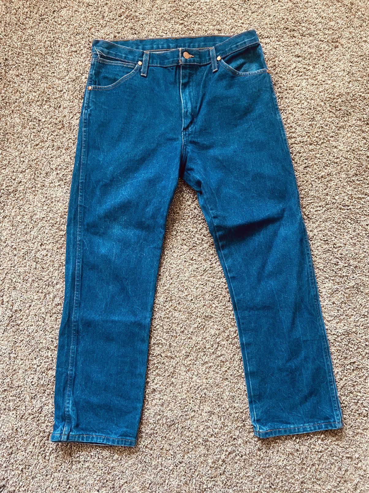 Wrangler Wrangler Cowboy Cut Original Fit Vintage Wash Jeans Size US 30 / EU 46 - 2 Thumbnail