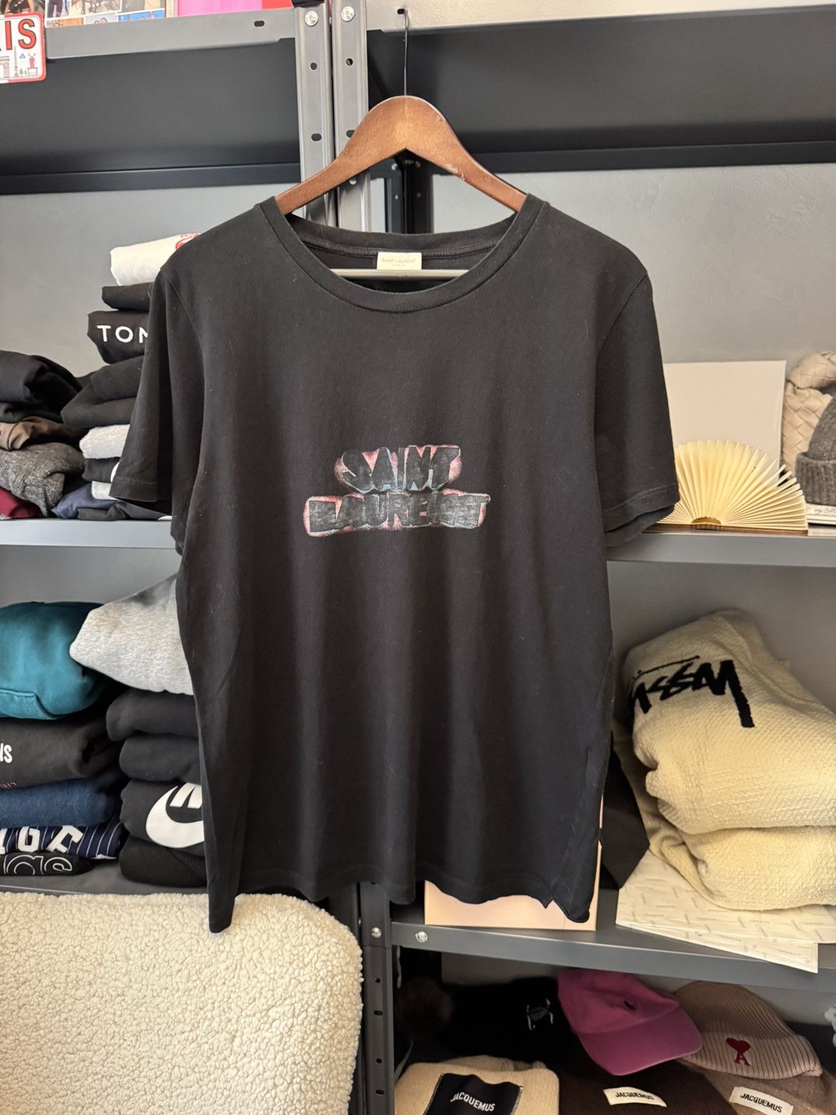 Saint Laurent Paris Saint Laurent Paris Logo T-shirt Size US S / EU 44-46 / 1 - 1 Thumbnail