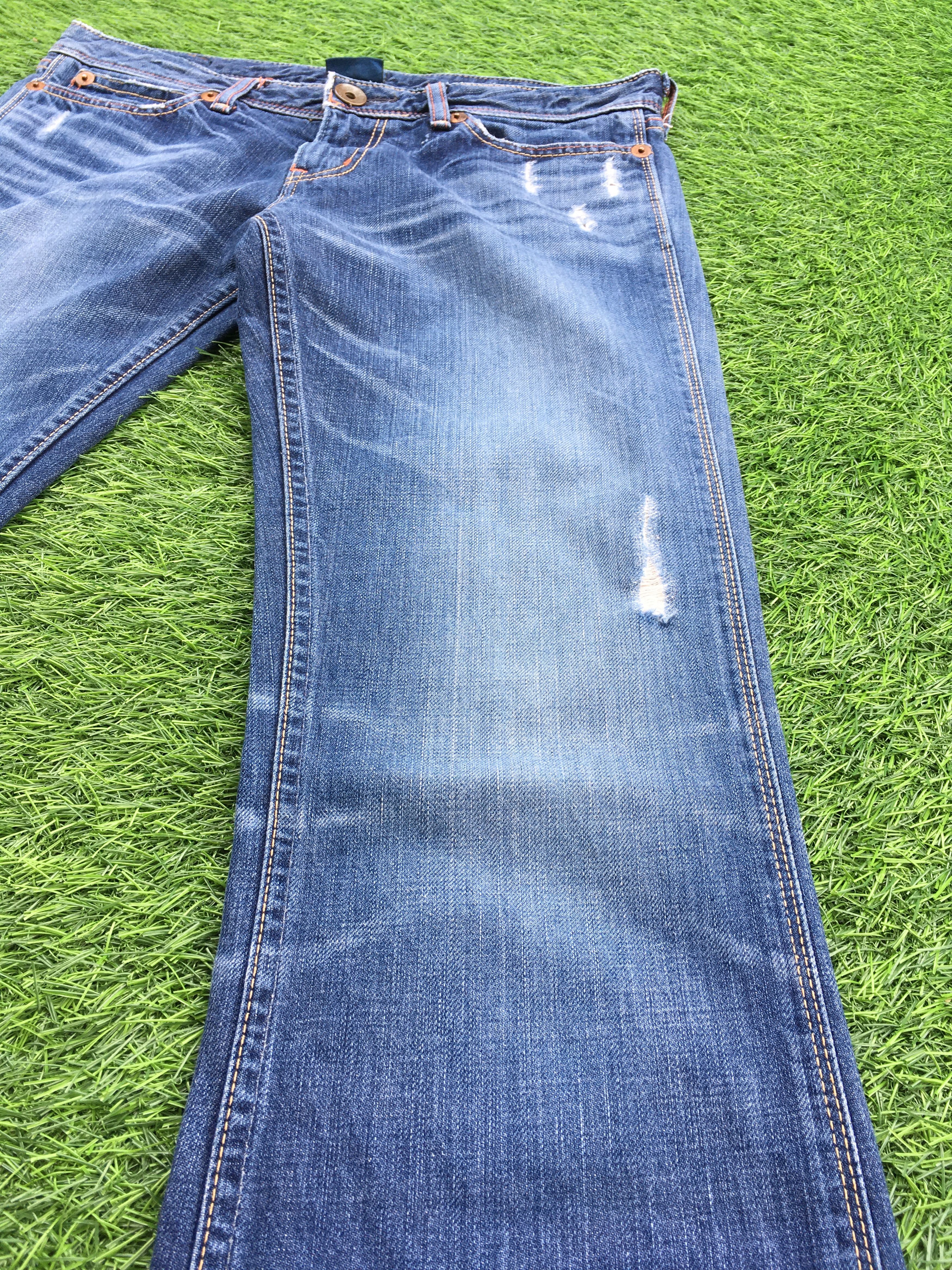 Japanese Brand Low Rise Distressed Bootcut Jeans D-1232 Size 28" / US 6 / IT 42 - 7 Thumbnail
