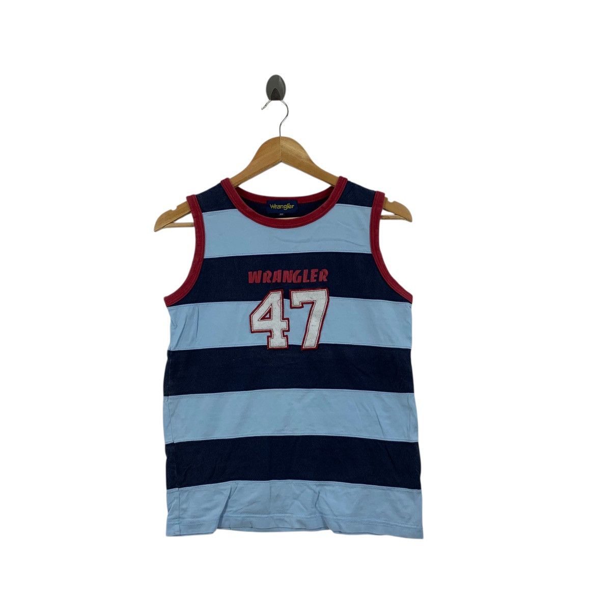 Wrangler WRANGLER USA Union Made Striped Tank Top Tee Shirt No 47 Size S / US 4 / IT 40 - 3 Thumbnail