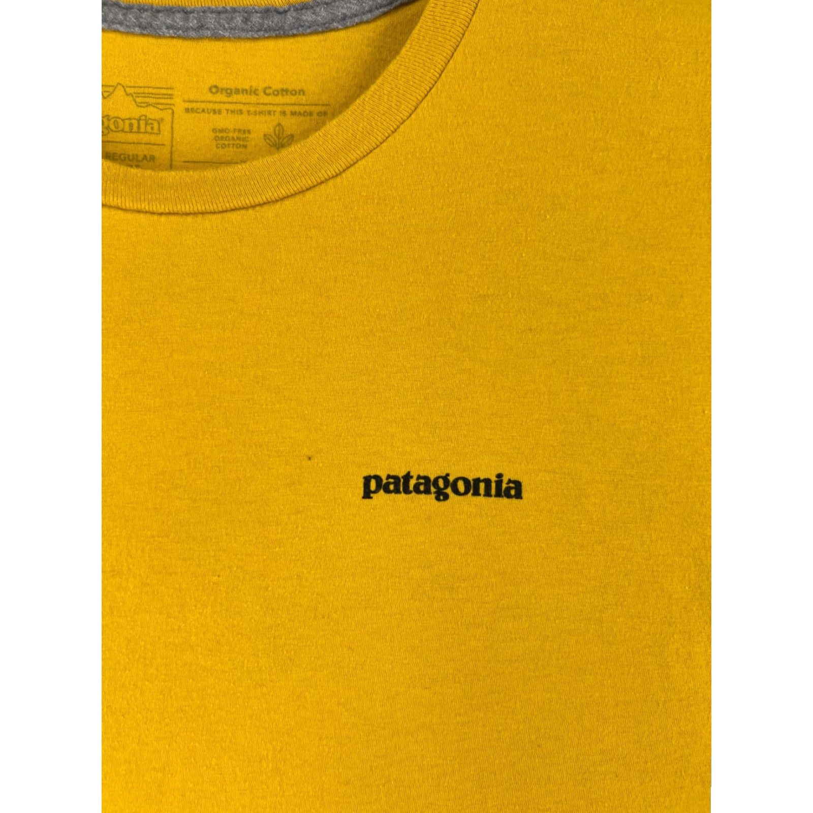 Patagonia Patagonia Shirt Men's Short Sleeve 100% Cotton Yellow Fitz Roy Print T-Shirt Small 100% Cotton USA Logo All Seasons Regular Fit Adult Size S Mens Size US S / EU 44-46 / 1 - 6 Thumbnail