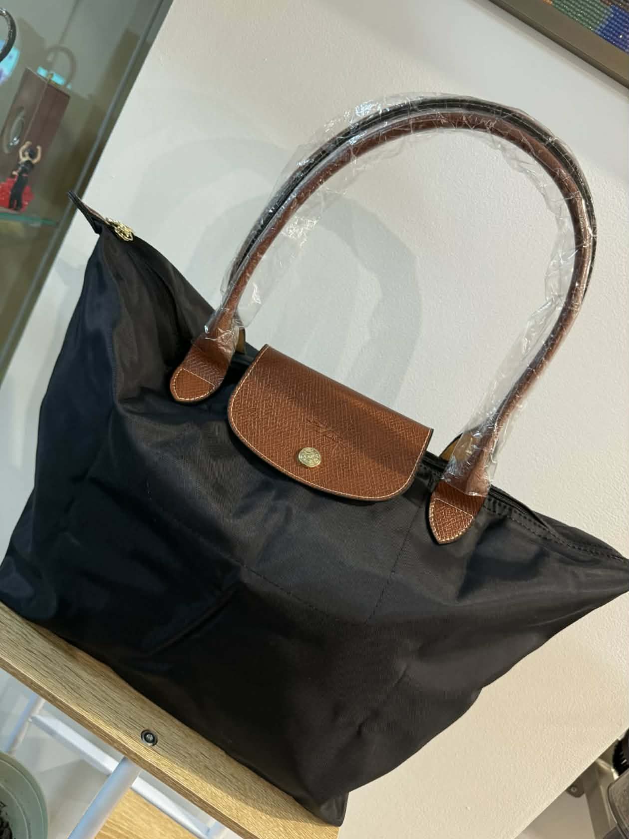 Longchamp Longchamp Le Pliage Large Tote – Black Size ONE SIZE - 9 Thumbnail