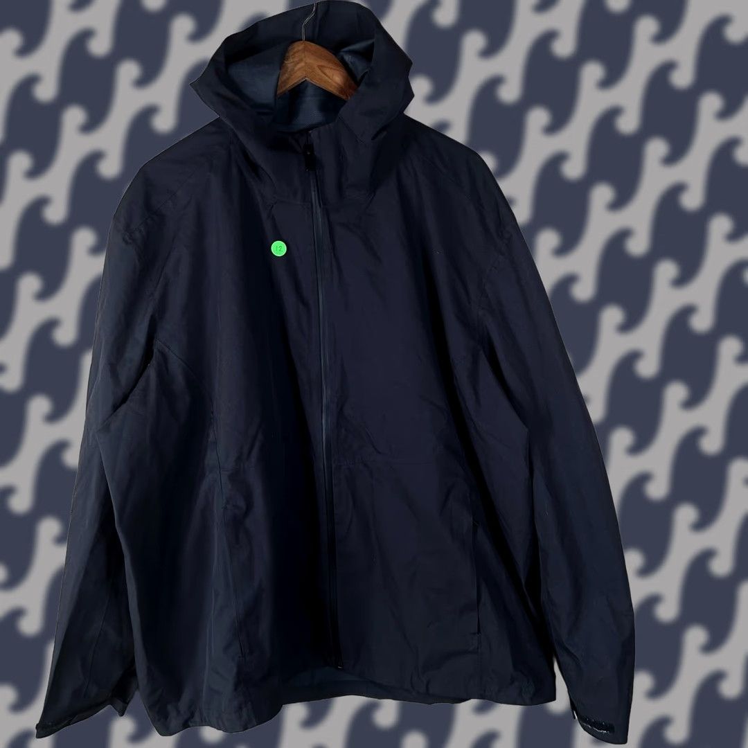 Rains Mercer+Mettle Mens 3XL Black Hooded Rain Jacket Zip MM700 Full Zip Water Resistant Logo Jacket Coat Casual, Travel, Workwear Mens Size US XXL / EU 58 / 5 - 1 Thumbnail