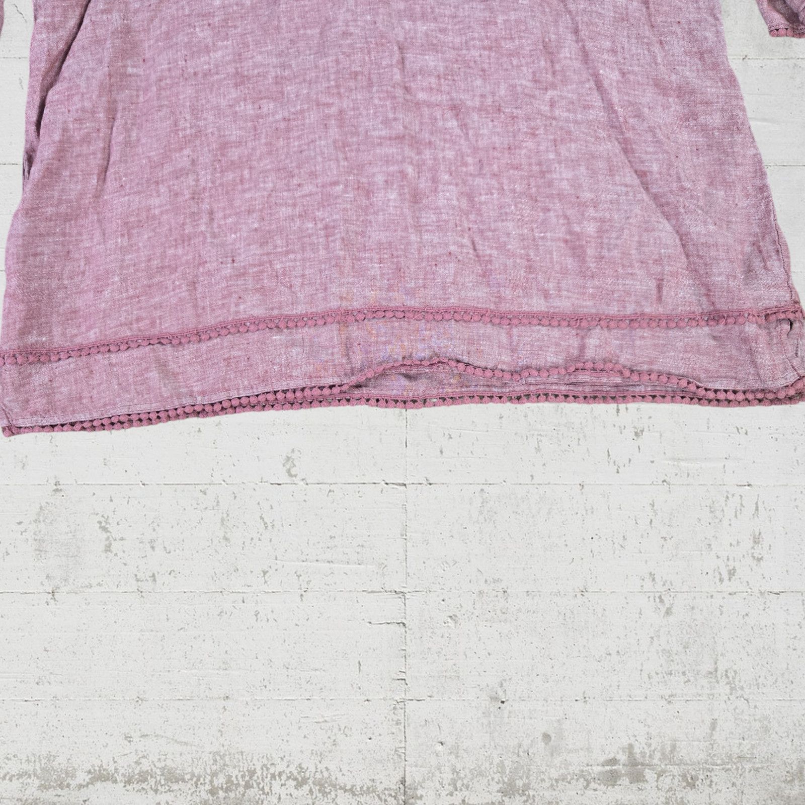 Other Tahari Washed Red Linen Peasant Blouse Size 2X Size XXL / US 16-18 / IT 52-54 - 6 Thumbnail