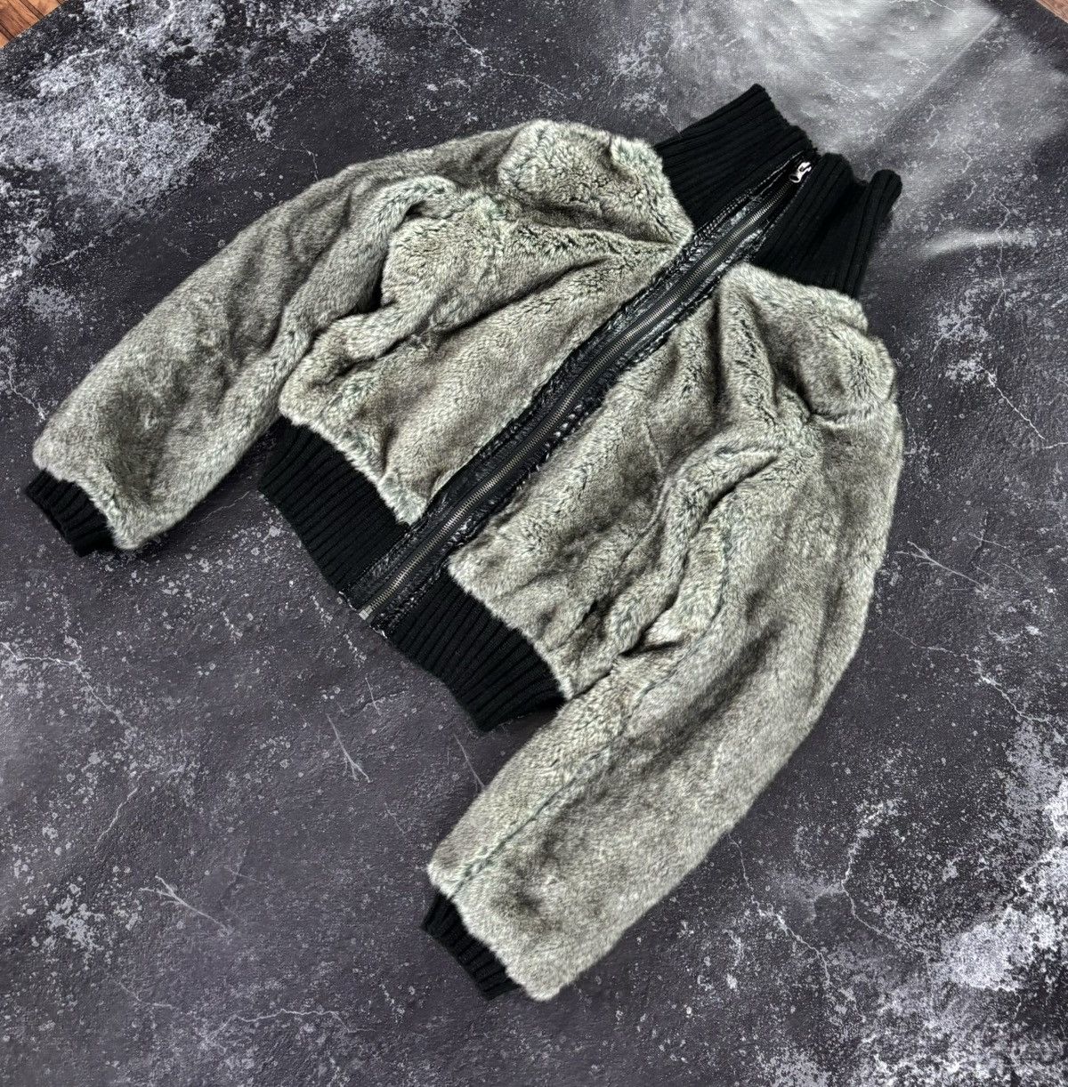Vintage Cropped Vintage fluffy Faux Fur bomber jacket Size S / US 4 / IT 40 - 3 Thumbnail