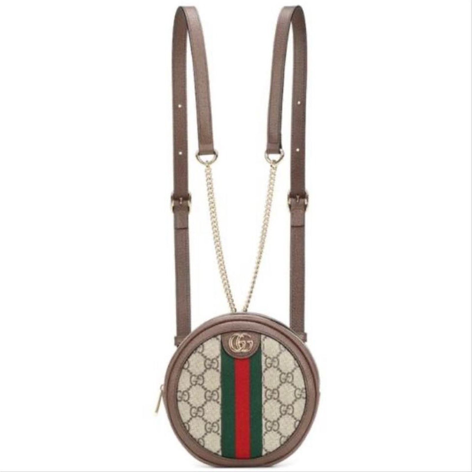 Gucci Ophidia GG logo round backpack Size ONE SIZE - 1 Thumbnail