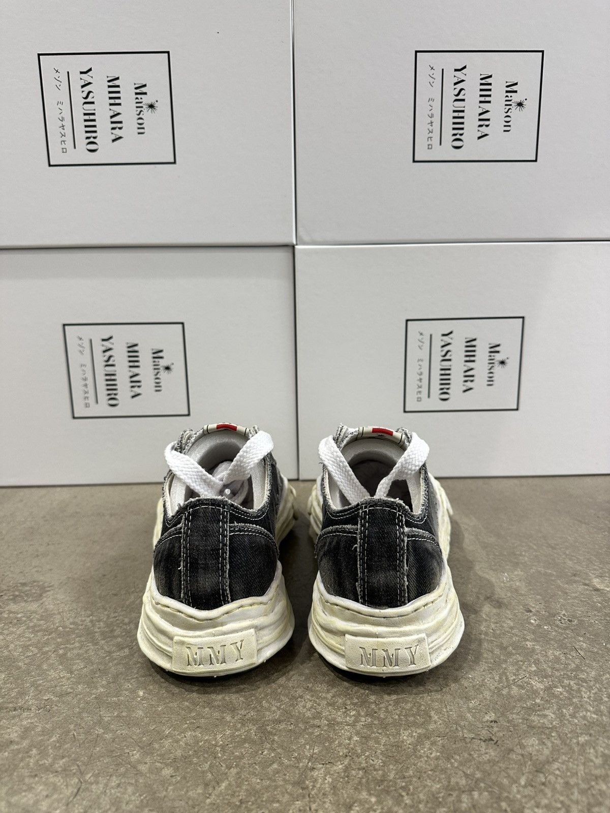 Maison MIHARA YASUHIRO MAISON MIHARA YASUHIRO Hank Low OG Sole Bleach Black Sneaker Size US 9 / EU 42 - 4 Thumbnail