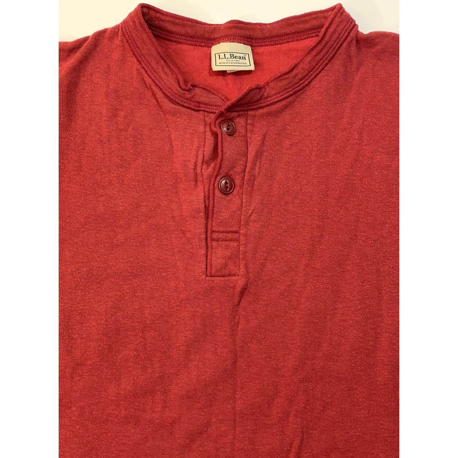 Vintage VINTAGE L.L. Bean River Driver Thermal Shirt Wool Blend Henley Red 90s Mens Size L Shirt Size US L / EU 52-54 / 3 - 2 Thumbnail
