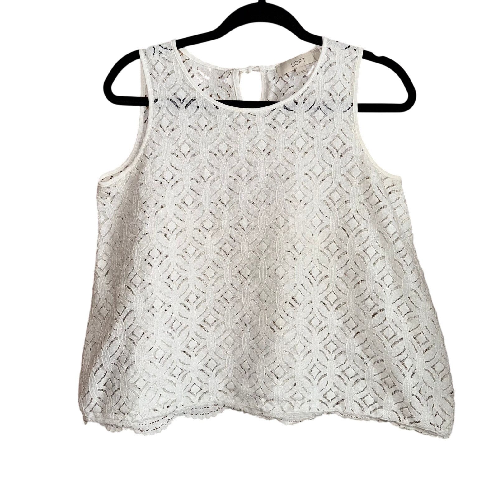 Loft Loft Women's White Tank Size Small Size S / US 4 / IT 40 - 2 Thumbnail