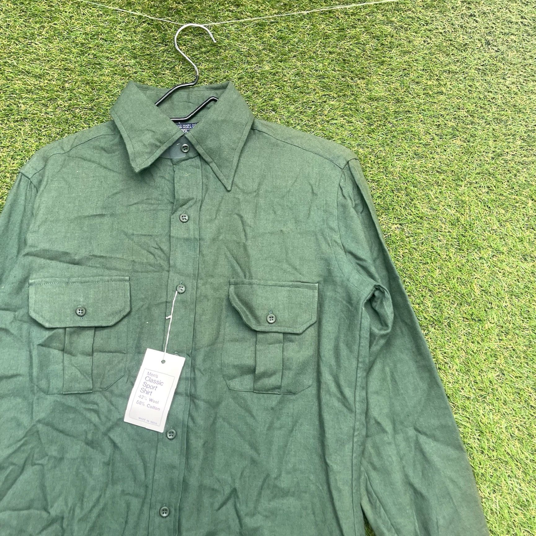 Vintage VINTAGE TownCraft Wool Blend Button-Up Shirt Mens Small Green Flannel Long Sleeve NWT Size US S / EU 44-46 / 1 - 2 Thumbnail