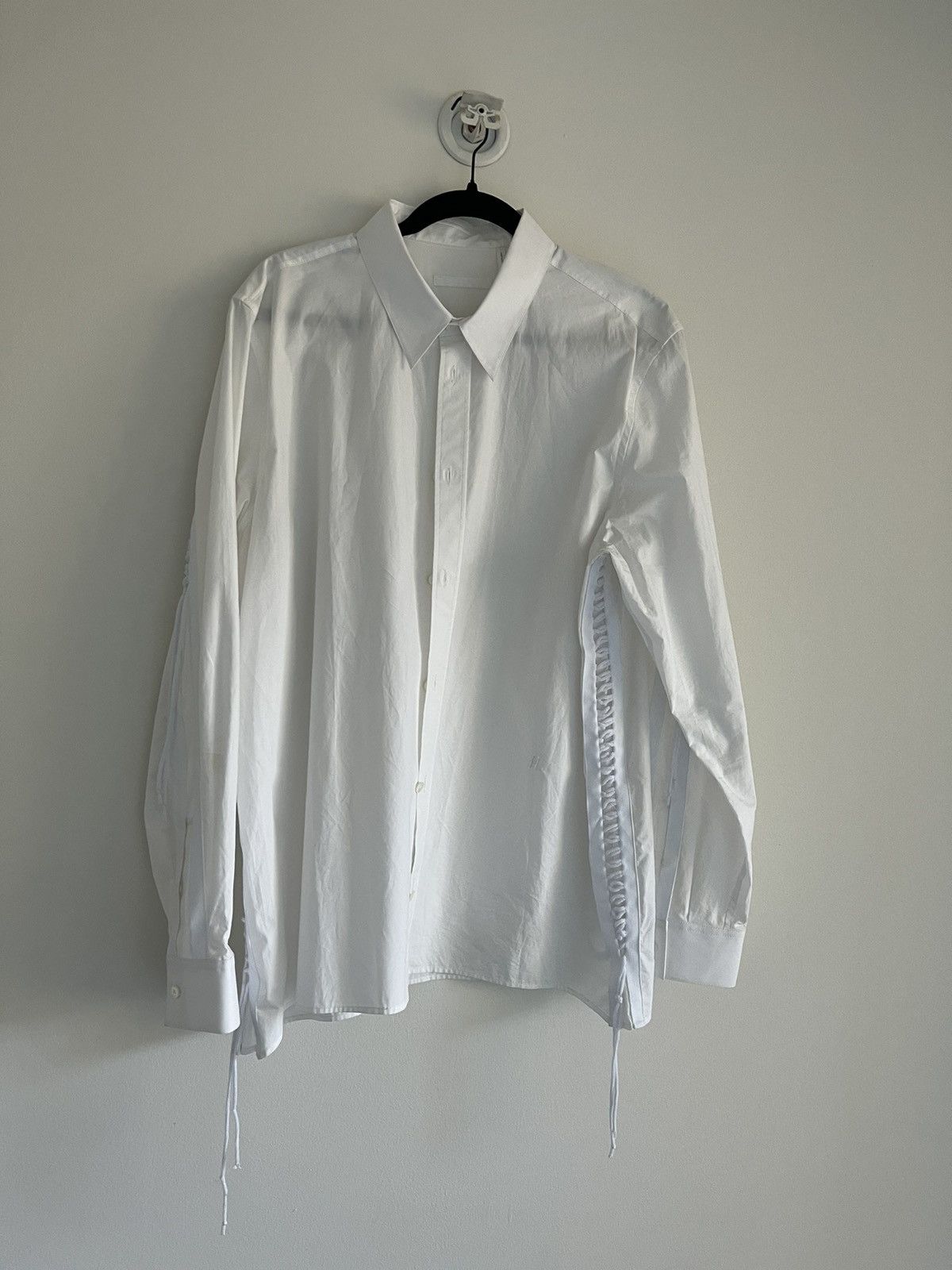 Image of Helmut Lang Tassel Button Up in White, Men's (Size XL)