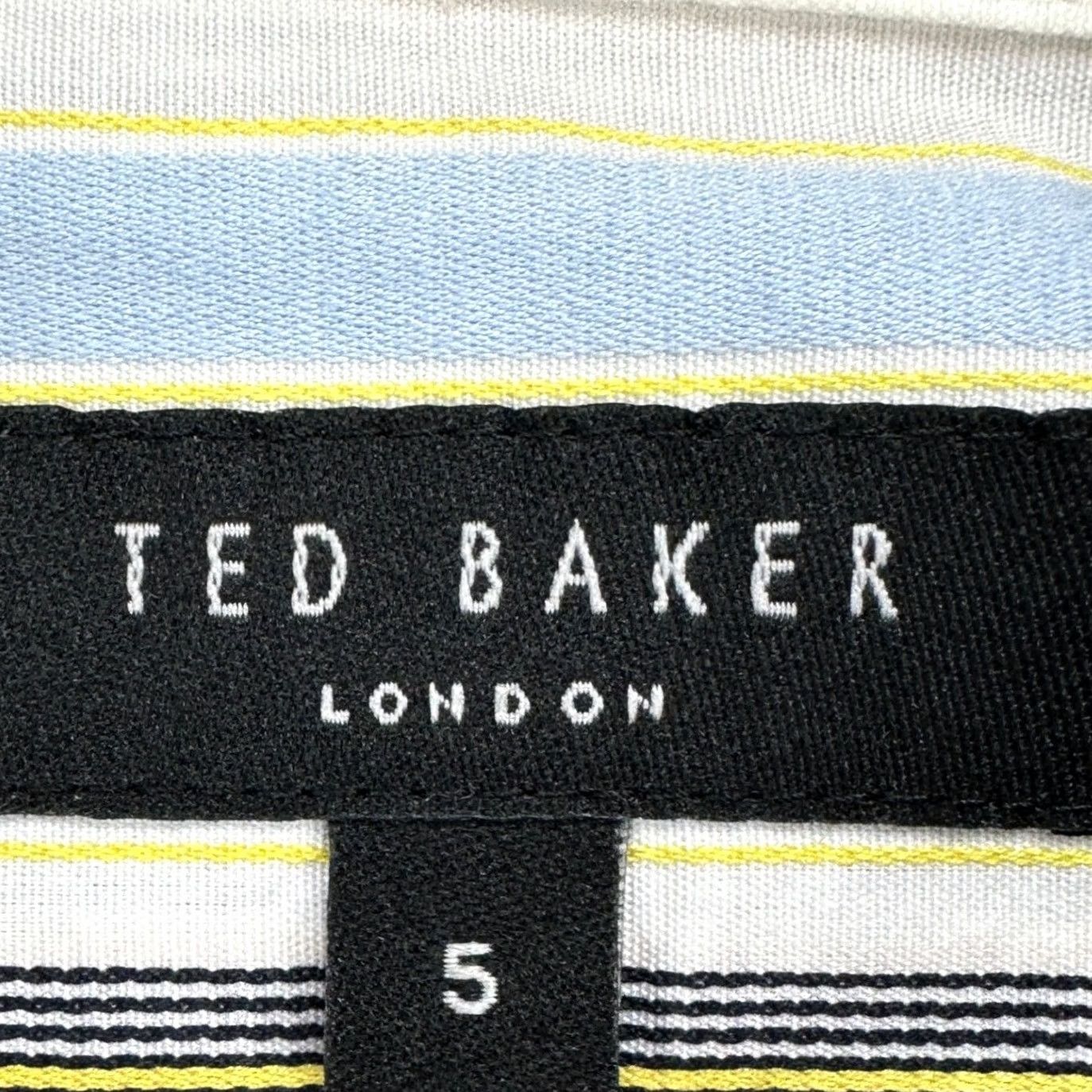 Ted Baker Ted Baker London Men Button Up Dress Shirt Multicolor Stripe French Cuff 100% Cotton XL Regular Size Mens Shirt Size 46R - 4 Thumbnail