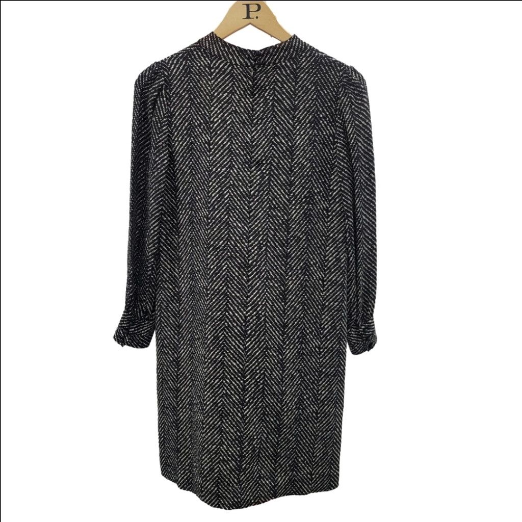 Kate Spade EUC Kate Spade Reade Herringbone Tie Neck Shift Dress Size XS / US 0-2 / IT 36-38 - 3 Thumbnail