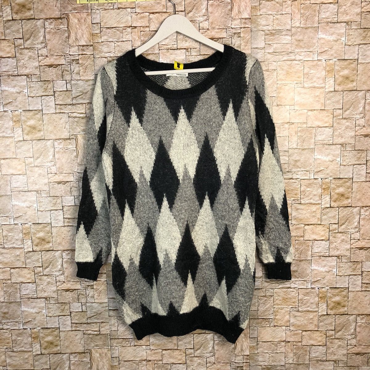 Homespun Knitwear Twhroom Grey Knitwear sweatshirt mohaor #A267 Size US S / EU 44-46 / 1 - 1 Thumbnail