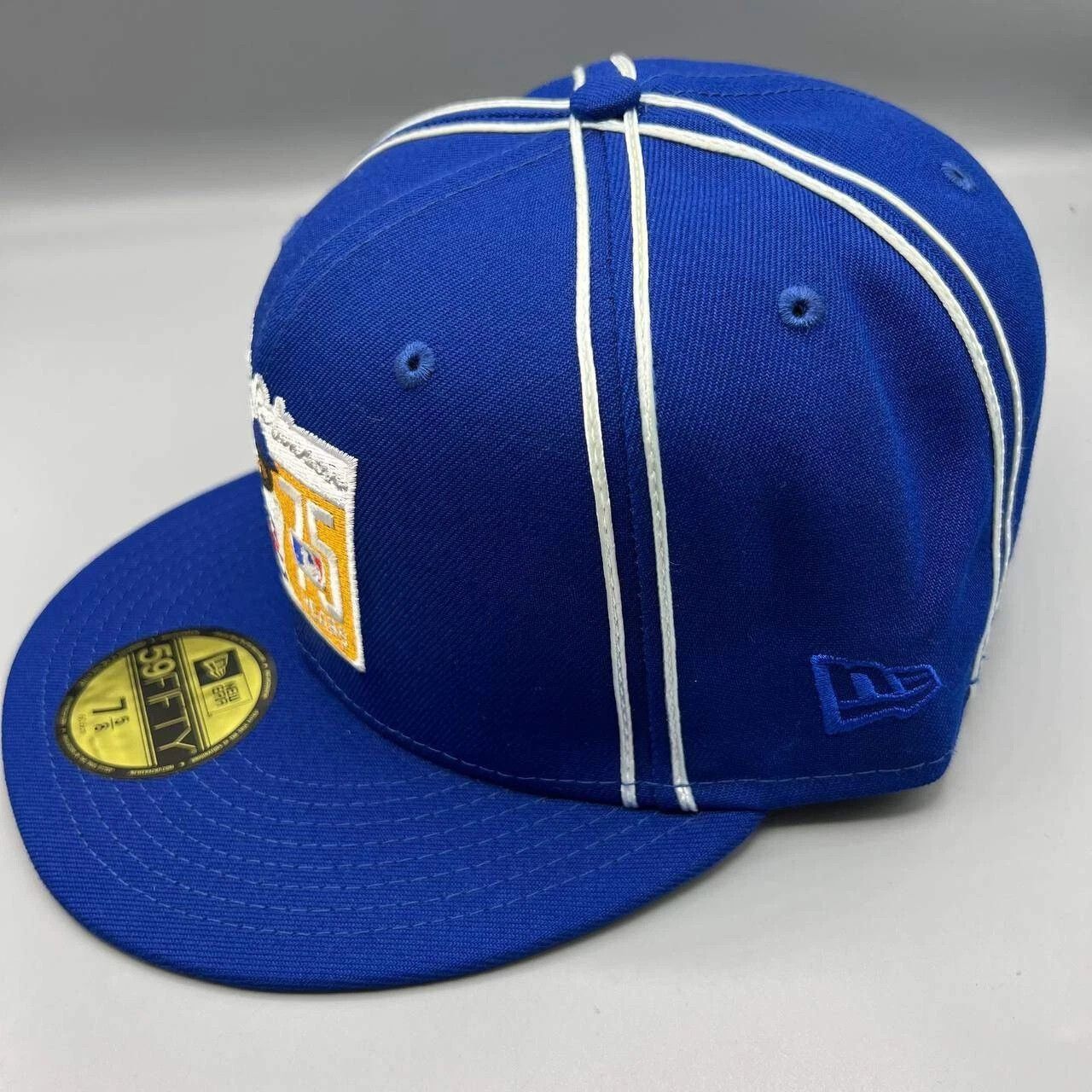 New Era Jackie Robinson #42 Dodgers Hat Men 7 5/8 Blue MLB Fitted Size ONE SIZE - 3 Thumbnail