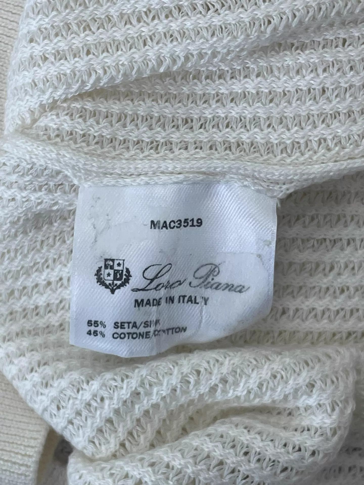 Loro Piana Loro Piana Cream Waffle Collar SS Top 40 Old Money Size S / US 4 / IT 40 - 5 Thumbnail