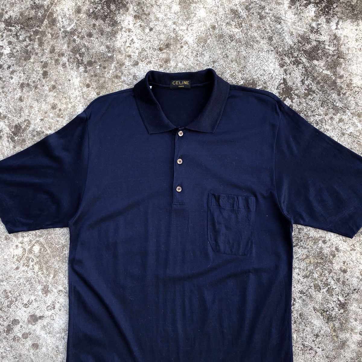 CELINE Paris Pocket Polo Shirt