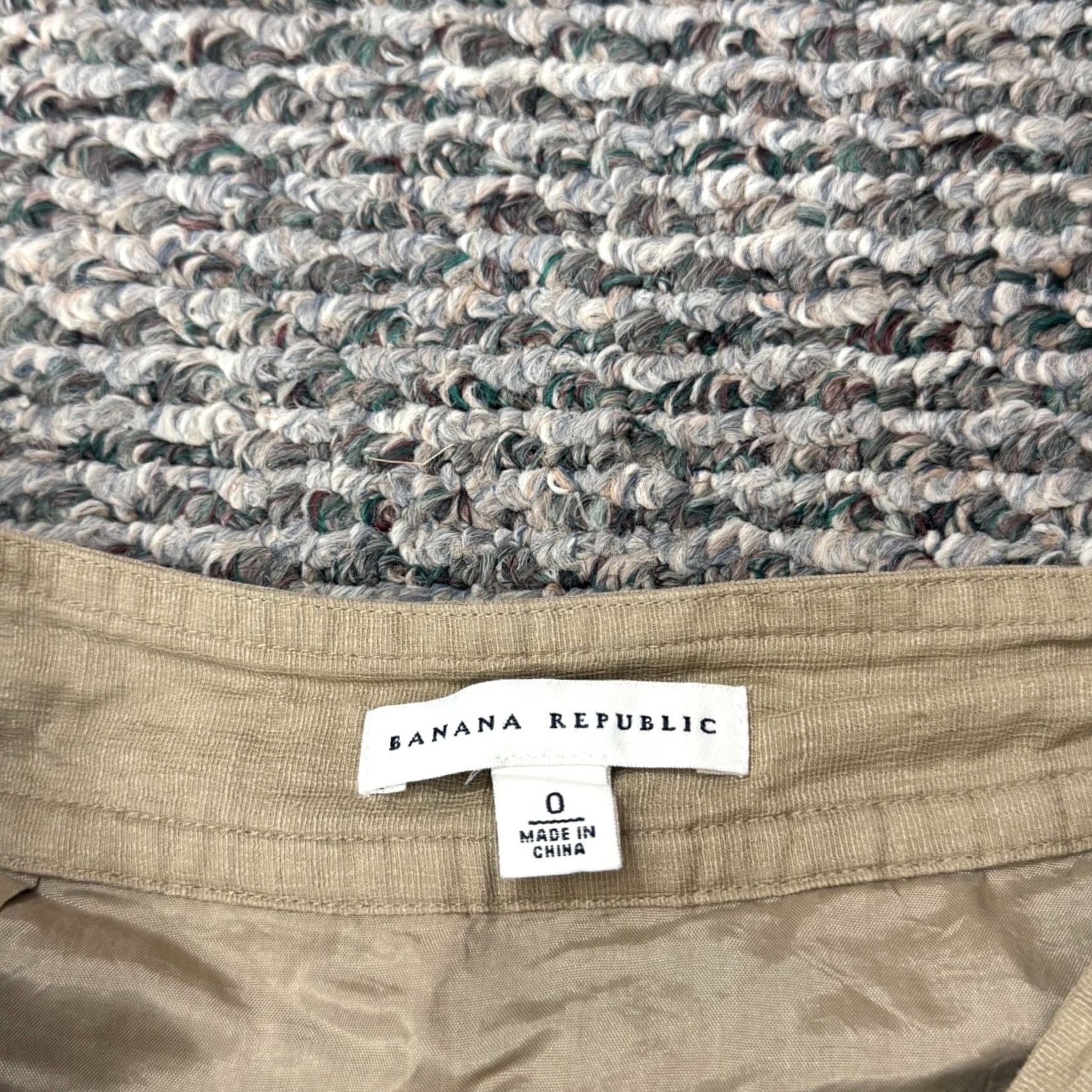 Banana Republic Banana Republic Skirt Womens 0 Gold A Line Pleated Silk Linen Boho Evening Wedding Party/Cocktail Casual Workwear Vintage No Size 25" / US 0 / IT 36 - 5 Thumbnail