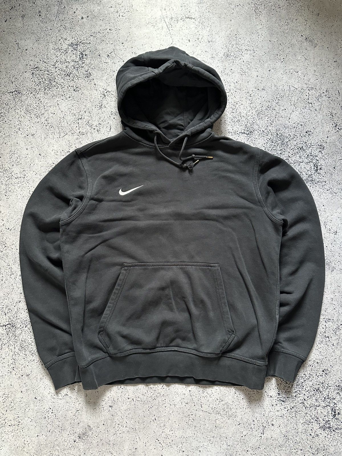 Nike Vintage Nike Baggy Hoodie Mini Swoosh Black Y2K USA Size US M / EU 48-50 / 2 - 1 Thumbnail