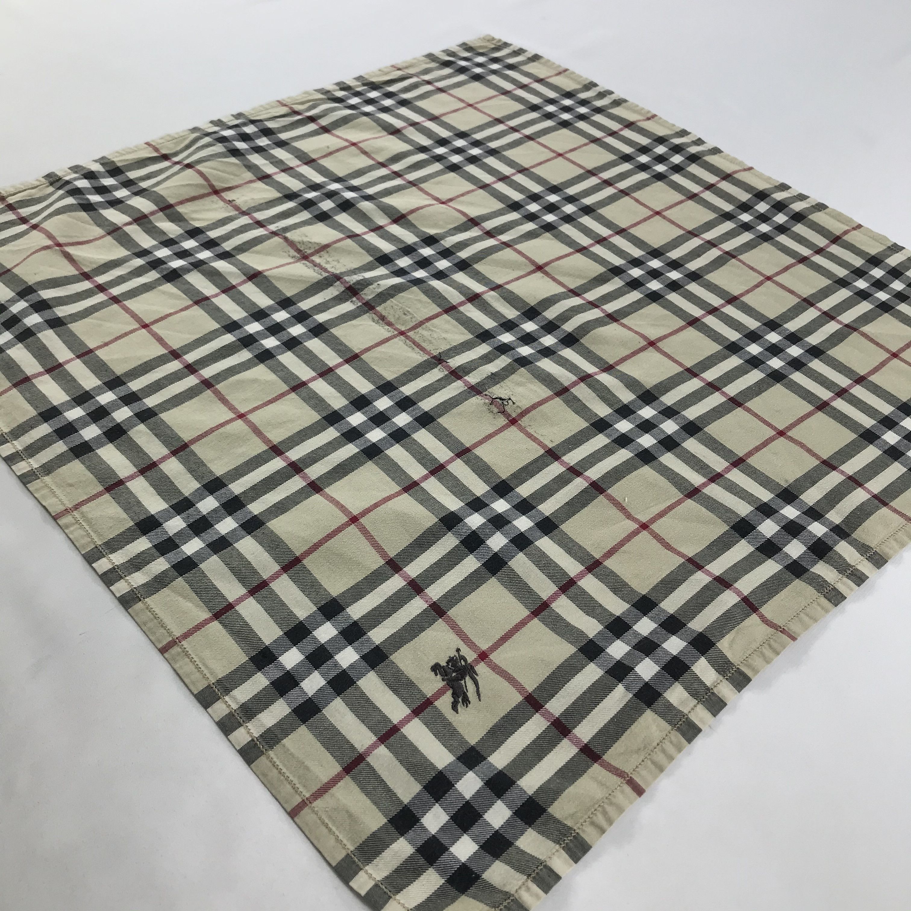 Burberry × Vintage Burberry Bandana / Handkerchief / Neckerchief - S1704 Size ONE SIZE - 2 Thumbnail