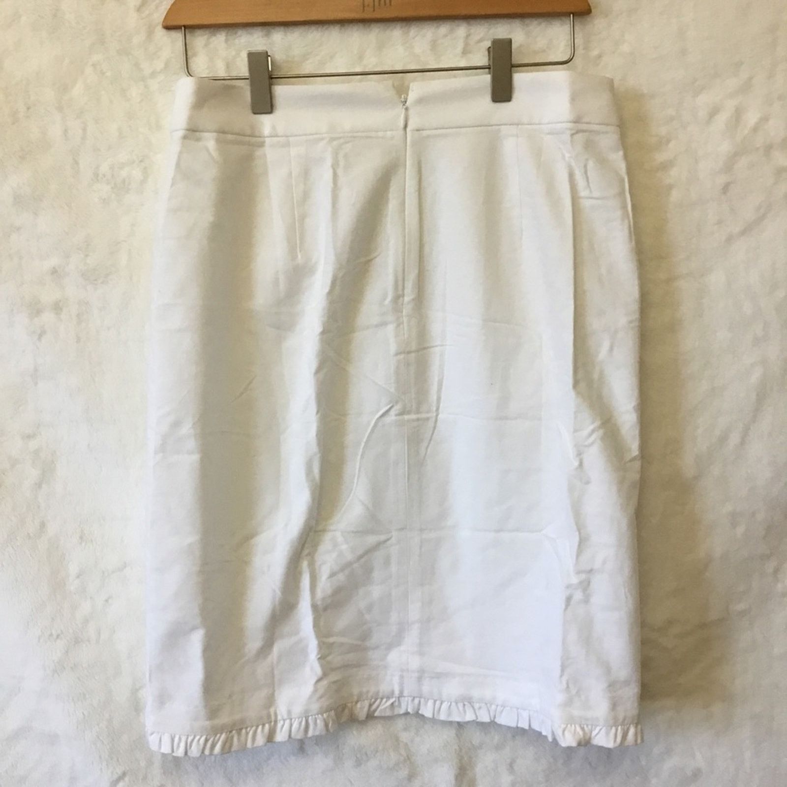 J.Crew J, Crew White Wrap Ruffle Tulip Skirt Size 27" / US 4 / IT 40 - 9 Thumbnail