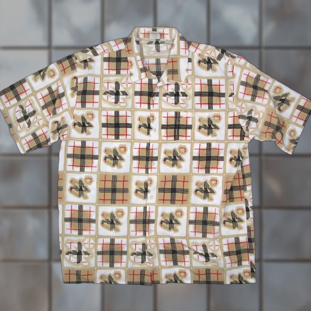 Southpole Southpole Shirt Mens 2XL Beige Button-Up Short Sleeve Casual Streetwear 90s California City Retro Pattern Check Size US XXL / EU 58 / 5 - 1 Thumbnail