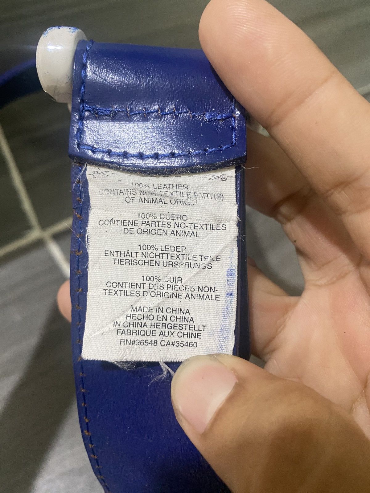 Oakley Oakley Elipse Y2K Leather Blue Belt Size 36 - 7 Thumbnail