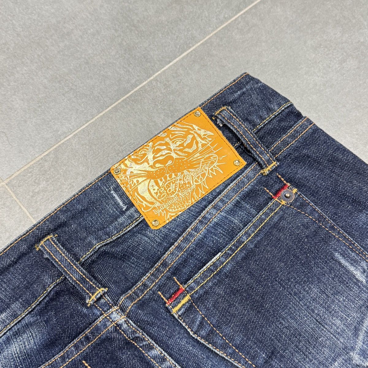 Christian Audigier × Ed Hardy Ed Hardy by Christian Audigier Tattoo Skull Y2K Jeans Size 34" / US 12 / IT 48 - 18 Thumbnail
