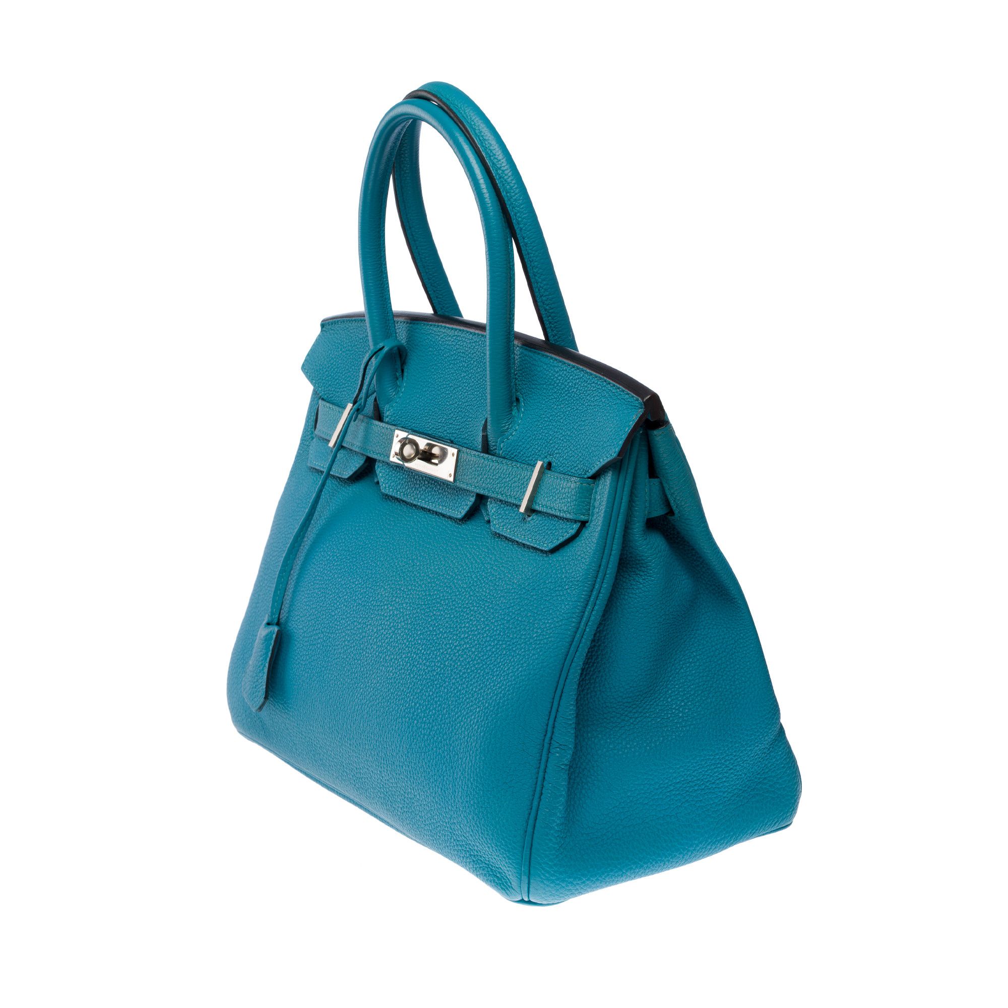 Hermes HERMES Birkin 30 in Blue Leather Size ONE SIZE - 5 Thumbnail