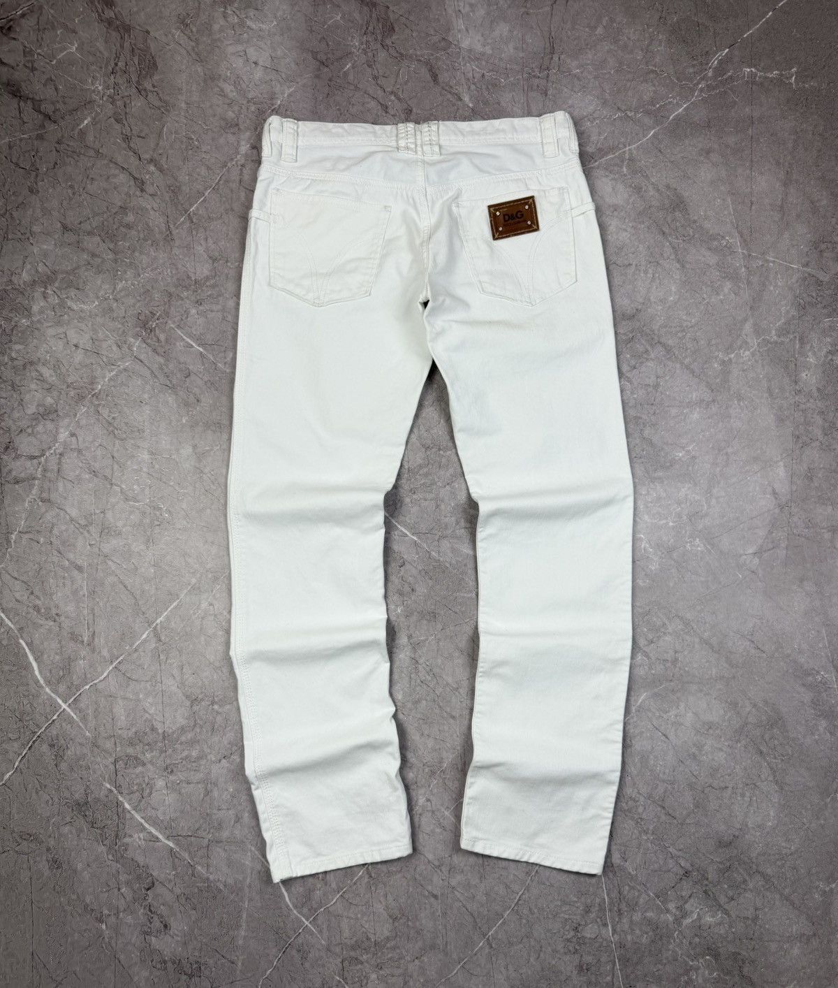 Dolce & Gabbana Dolce & Gabbana White Jeans Cinch Back Size US 34 / EU 50 - 1 Thumbnail