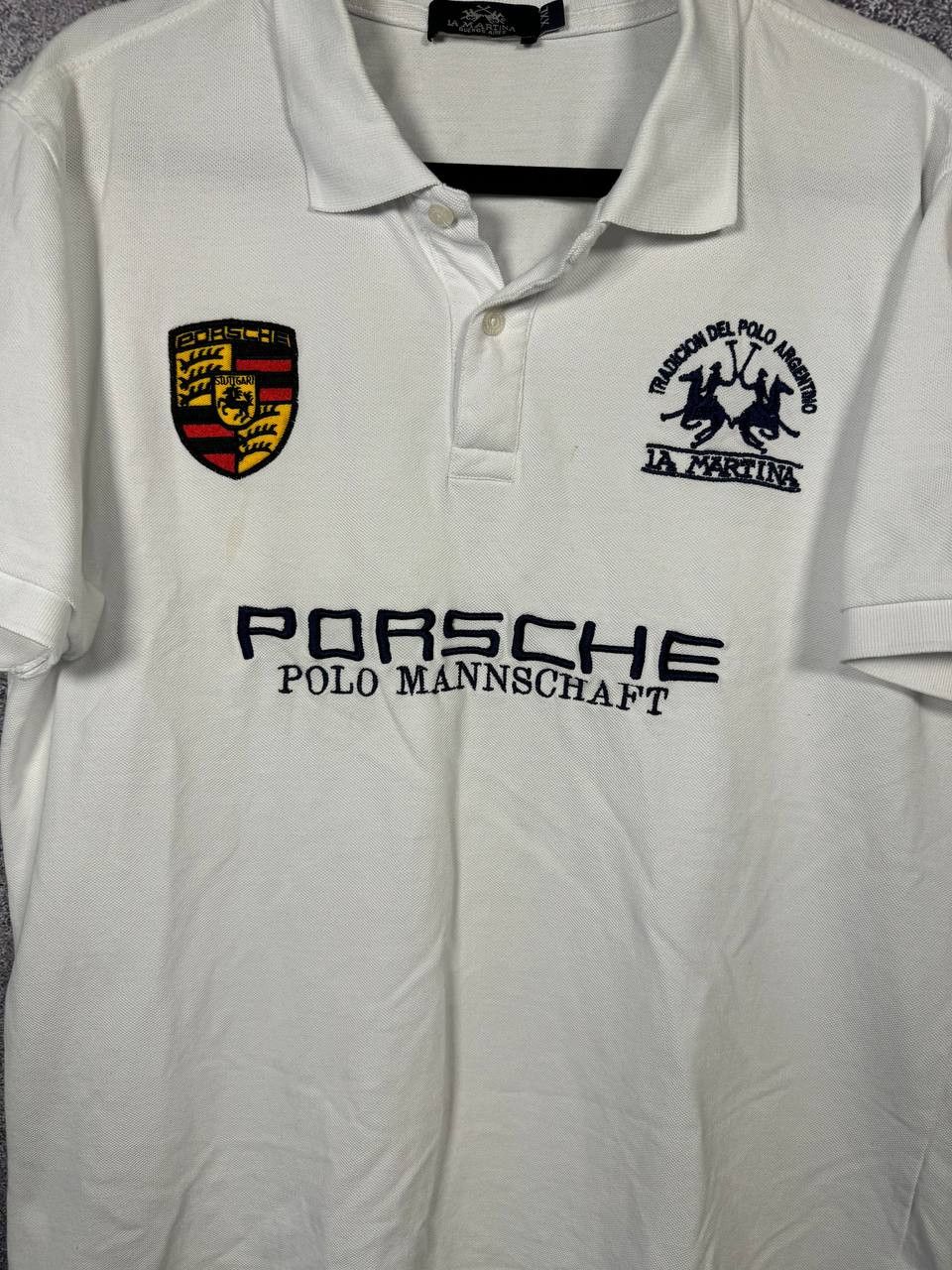 La Martina La Martina Porsche White Polo Men's Rugby Team Big Printed Size US XXL / EU 58 / 5 - 4 Thumbnail