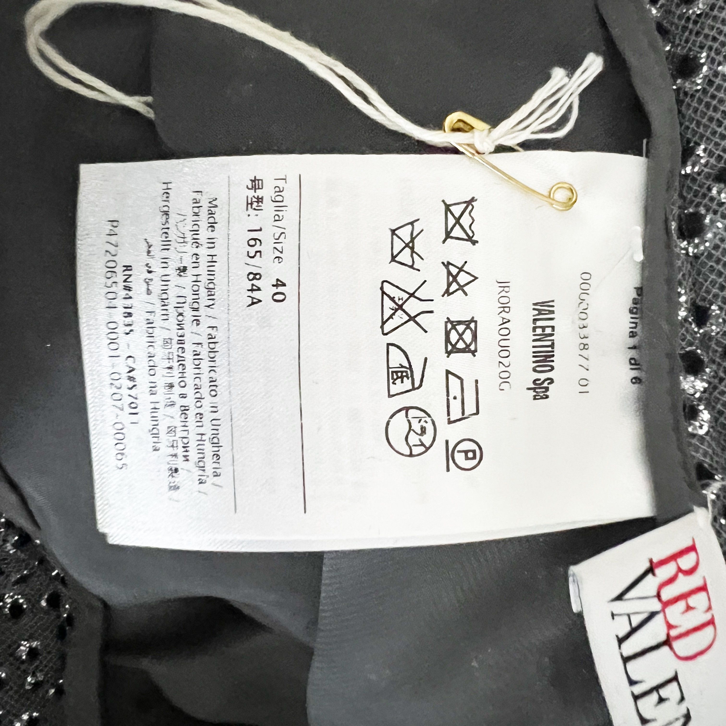 Valentino Red Valentino Velvet Velour Glitter Sparkle Size 27" / US 4 / IT 40 - 3 Thumbnail