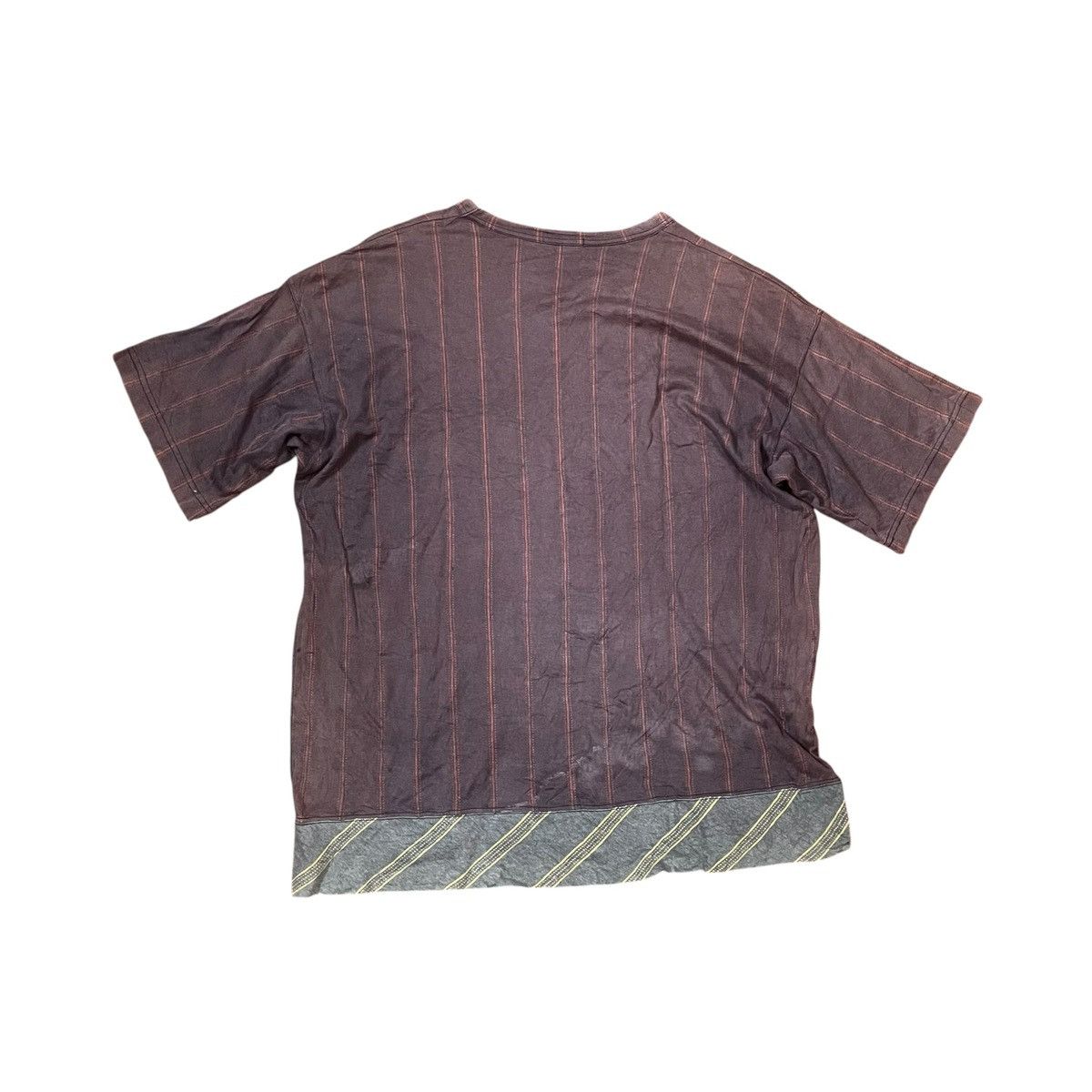 Comme des Garcons Vintage trashed cdg homme striped tee Size US M / EU 48-50 / 2 - 6 Thumbnail