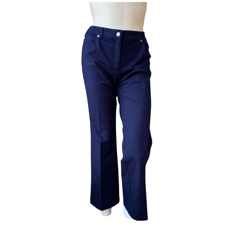 Escada ESCADA Navy Blue Straight Leg Stretch Trousers Pants 42 Size 28" / US 6 / IT 42 - 3 Thumbnail